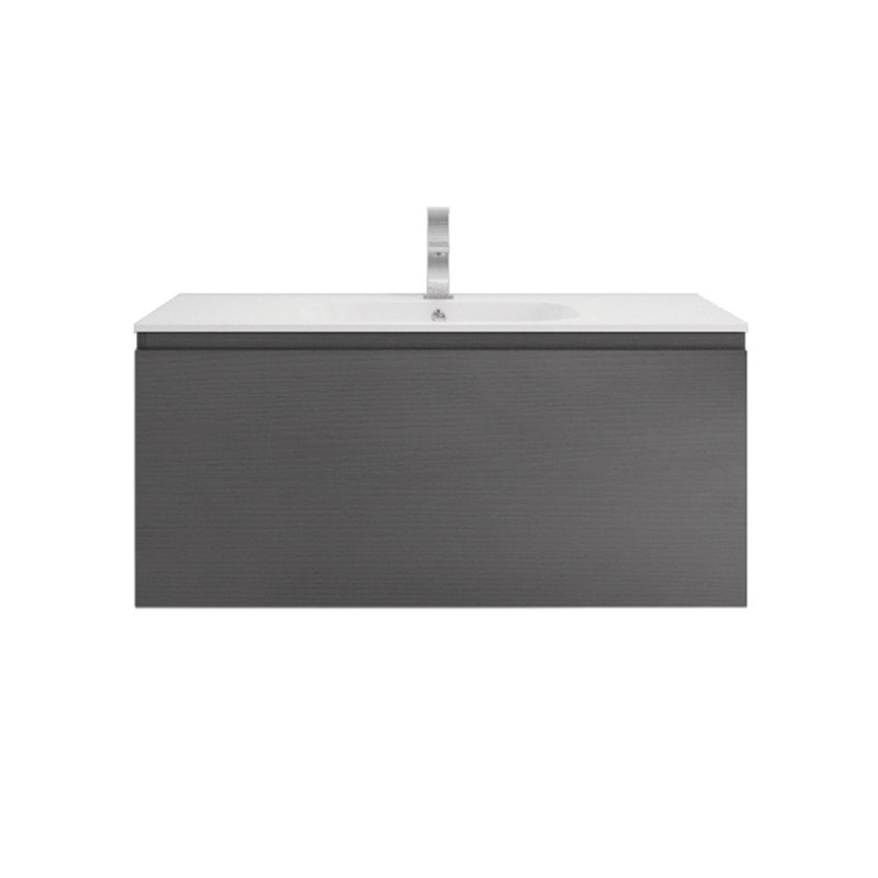 Wrought Studio Vidari 40'' Wall Mounted Single Bathroom Vanity with Plastic Vanity Top & Reviews